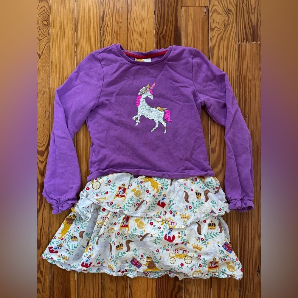 Mini Boden Sequined Unicorn Dress